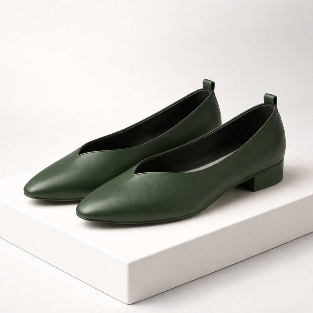 Clara | Italian Leather Low Block Heel Pumps