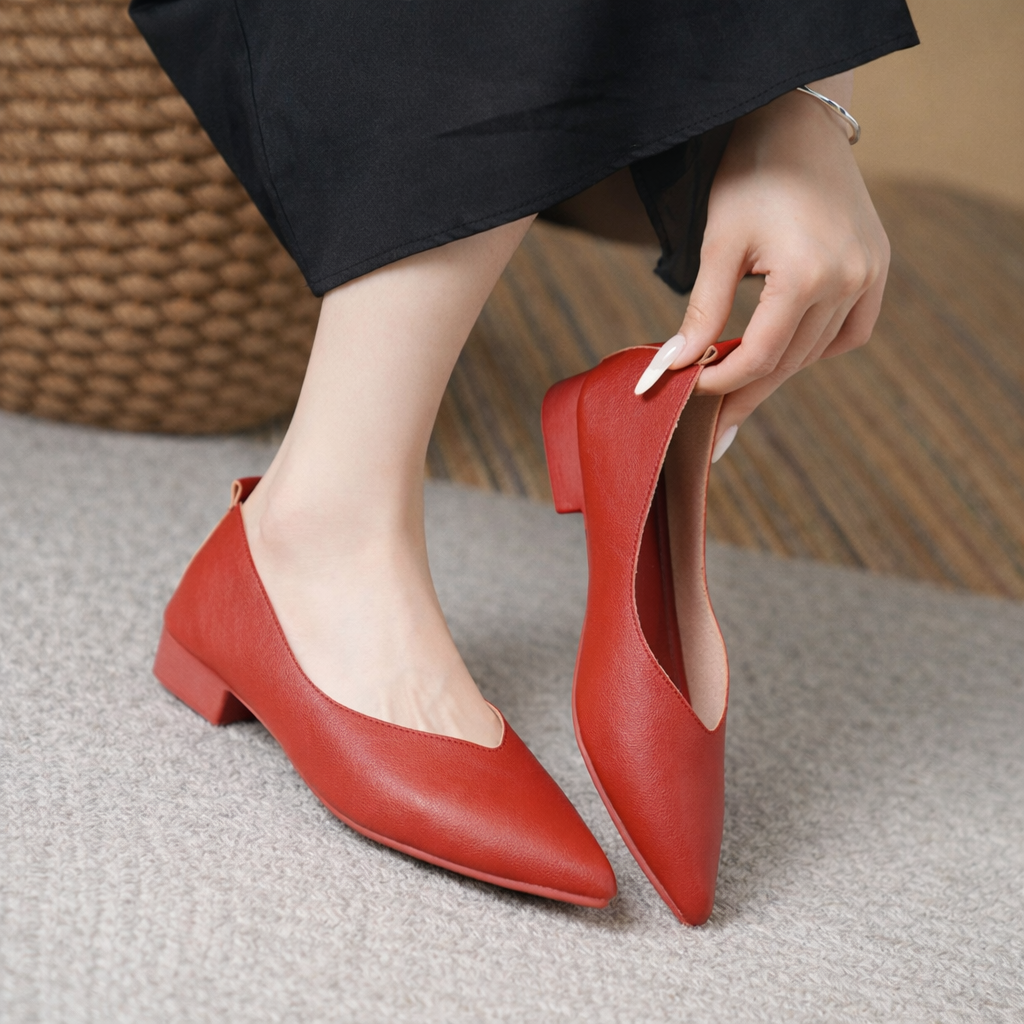 Celine | Italian Leather Block Heel Pumps