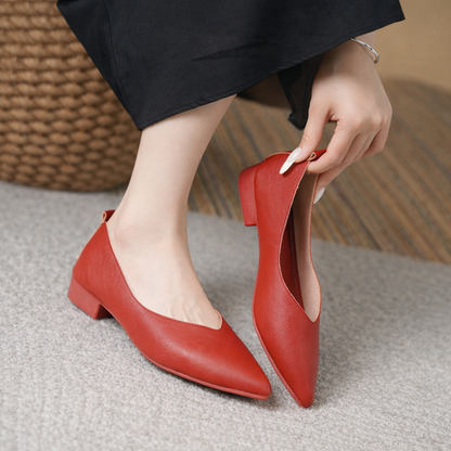 Celine | Italian Leather Block Heel Pumps