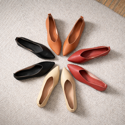 Celine | Italian Leather Block Heel Pumps