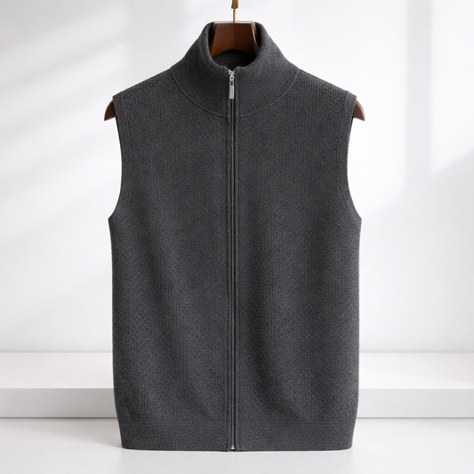 Alaric | Luxe Merino Wool Zip-Up Vest
