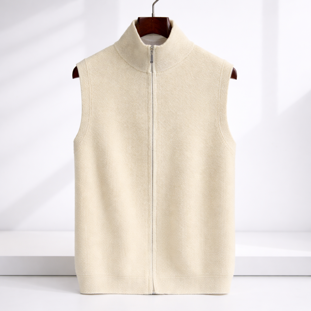 Alaric | Luxe Merino Wool Zip-Up Vest