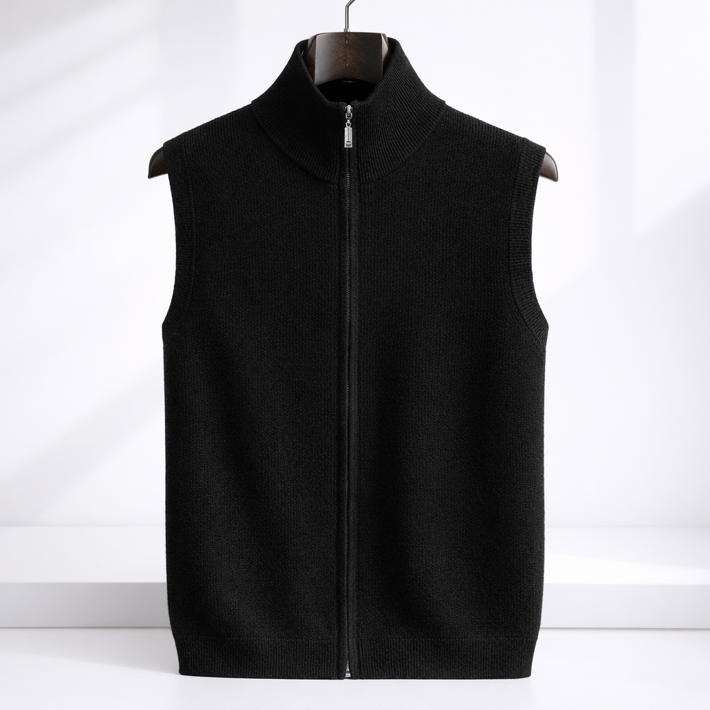 Alaric | Luxe Merino Wool Zip-Up Vest