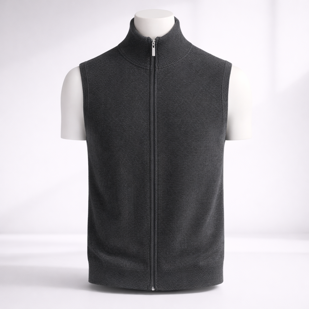 Alaric | Luxe Merino Wool Zip-Up Vest
