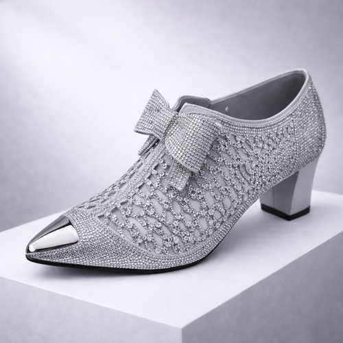 Coralie | Elegant Block Heels with Bow Detail