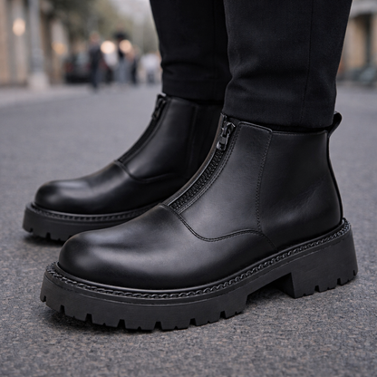 Arlo | Luxe Leather Zipper Boots