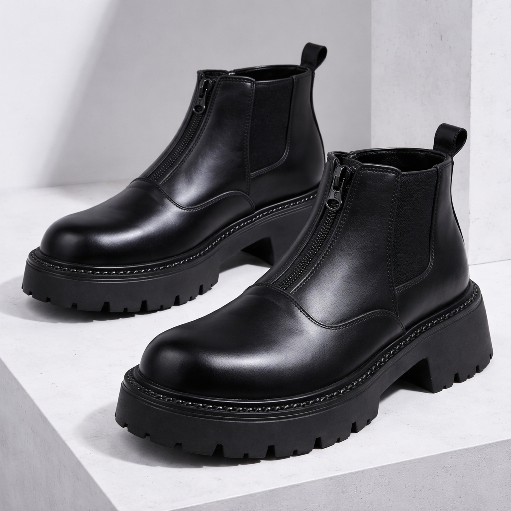 Arlo | Luxe Leather Zipper Boots