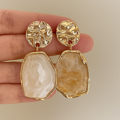 Renata | Elegant Resin Statement Earrings