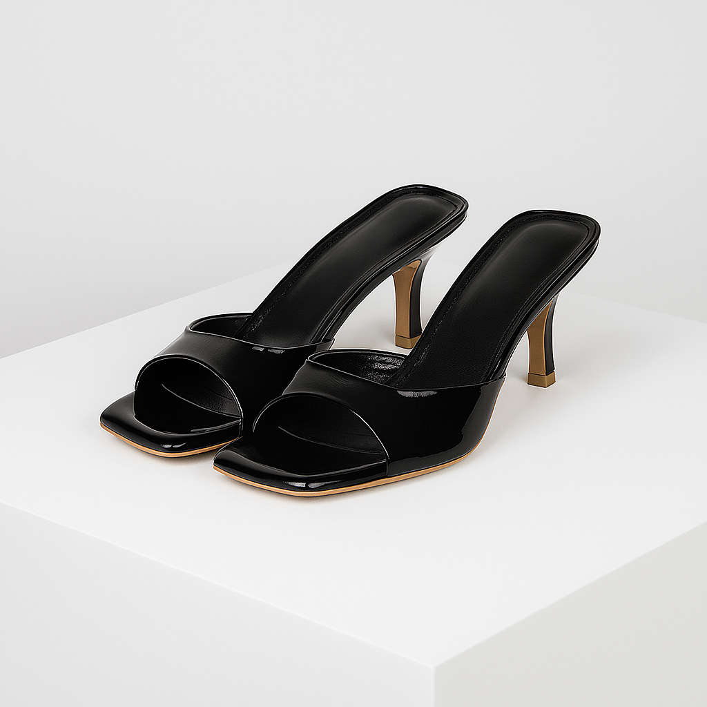 Sabine | Elegant Square-Toe Mule Heels