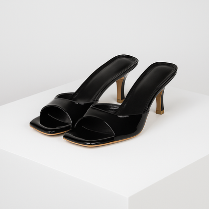 Sabine | Elegant Square-Toe Mule Heels