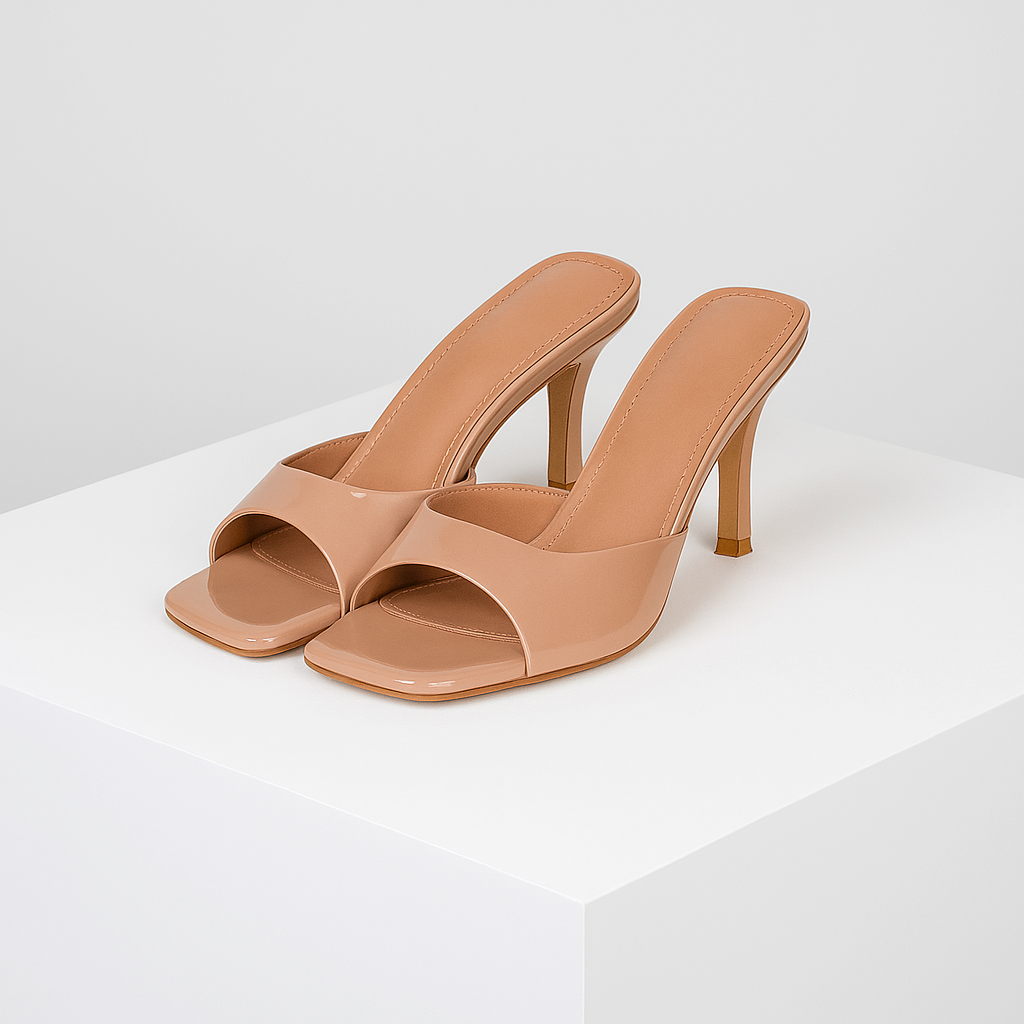 Sabine | Elegant Square-Toe Mule Heels
