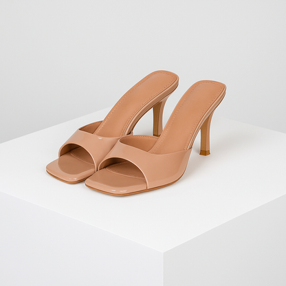 Sabine | Elegant Square-Toe Mule Heels