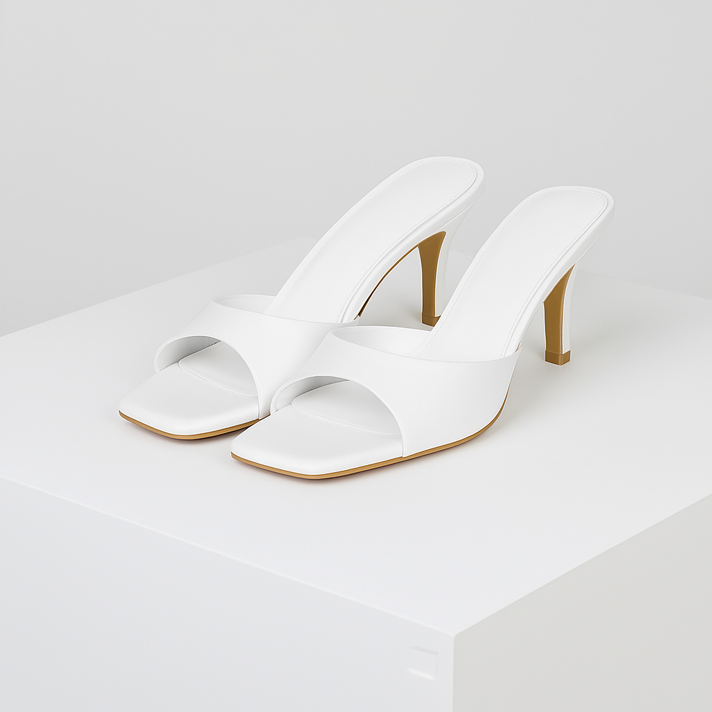 Sabine | Elegant Square-Toe Mule Heels