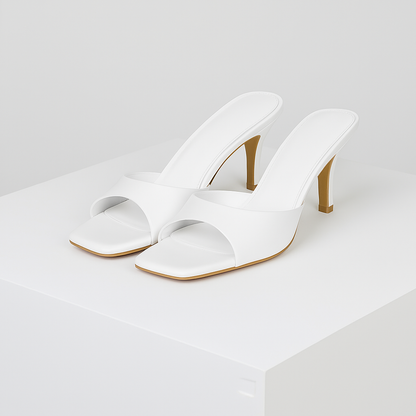 Sabine | Elegant Square-Toe Mule Heels