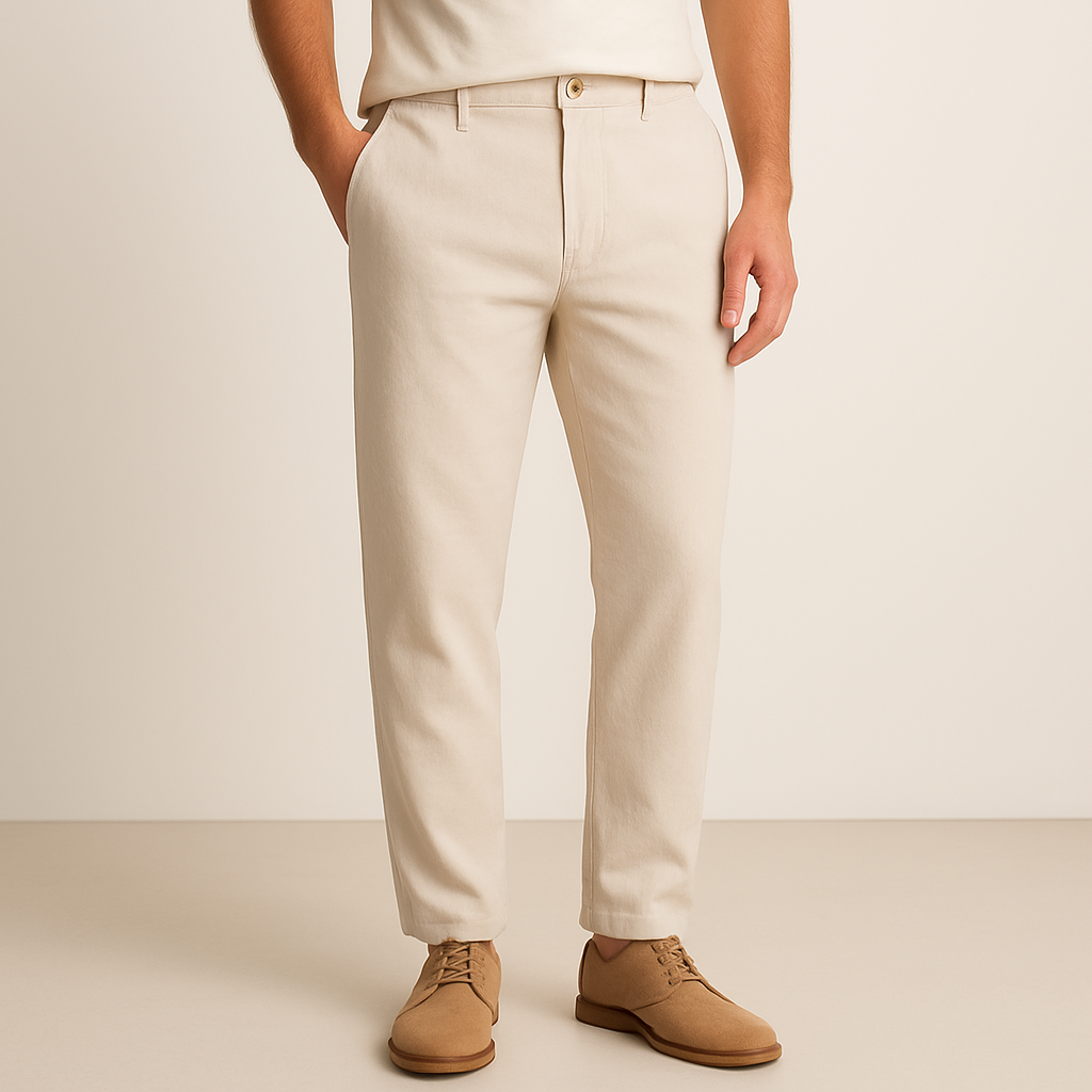 Bastian | Tapered Linen Casual Trousers