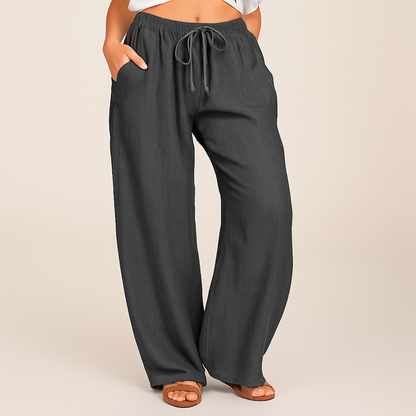 Simone | Effortless Linen Wide-Leg Trousers