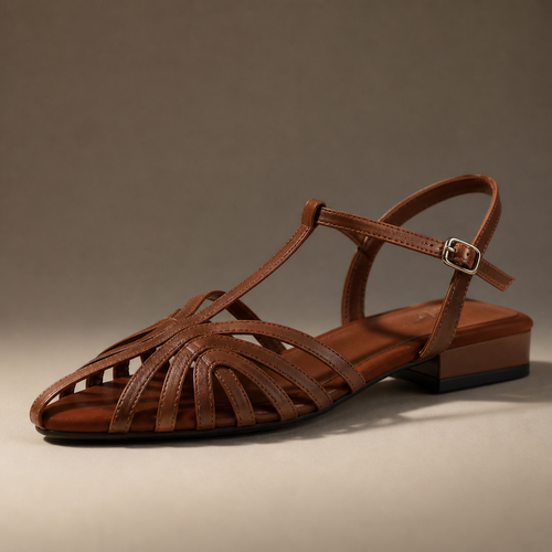 Alessia | Luxe Leather Woven Strap Sandals