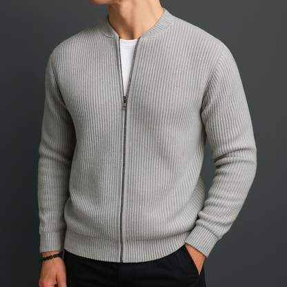 Soren | Luxe Wool Zip-Up Cardigan