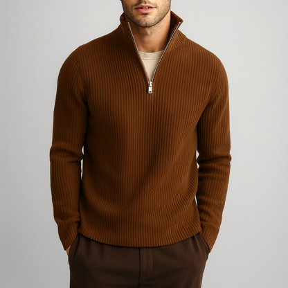 Quentin | Merino Wool Ribbed Turtleneck Sweater