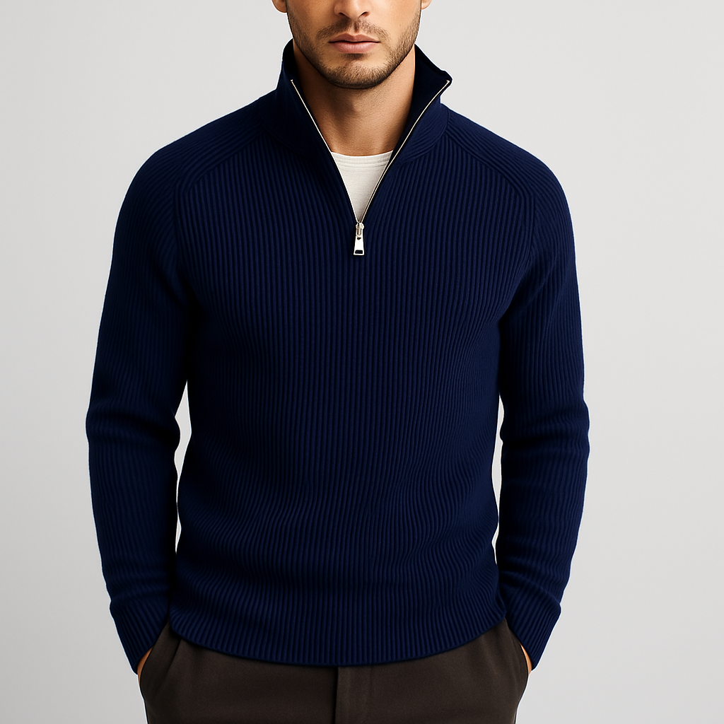 Quentin | Merino Wool Ribbed Turtleneck Sweater