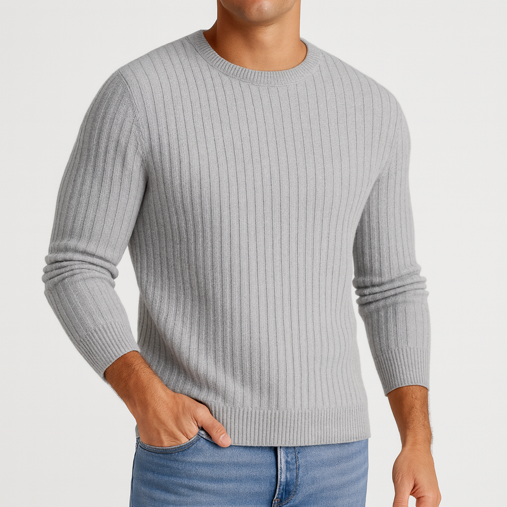 Miles | Merino Wool Ribbed Crewneck Sweater