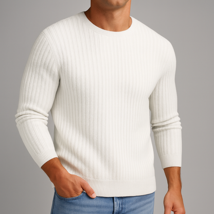 Miles | Merino Wool Ribbed Crewneck Sweater