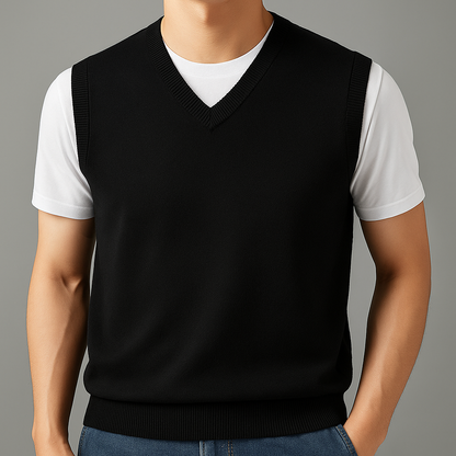 Barnaby | Luxe Wool V-Neck Sweater Vest