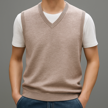 Barnaby | Luxe Wool V-Neck Sweater Vest
