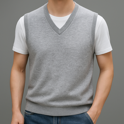 Barnaby | Luxe Wool V-Neck Sweater Vest