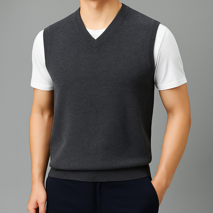 Barnaby | Luxe Wool V-Neck Sweater Vest