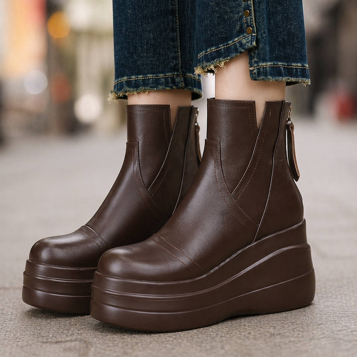 Arabella | Luxe Leather Orthopedic Platform Boots