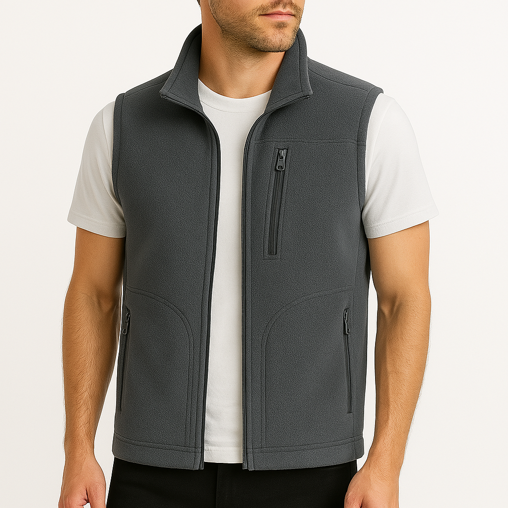Cedric | Luxe Fleece Zip-Up Vest