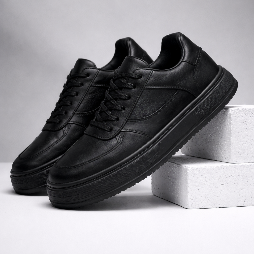Ambrose | Premium Leather Lace-Up Sneakers