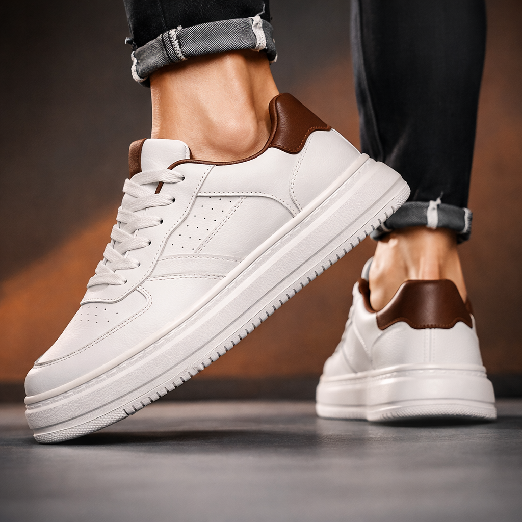 Ambrose | Premium Leather Lace-Up Sneakers