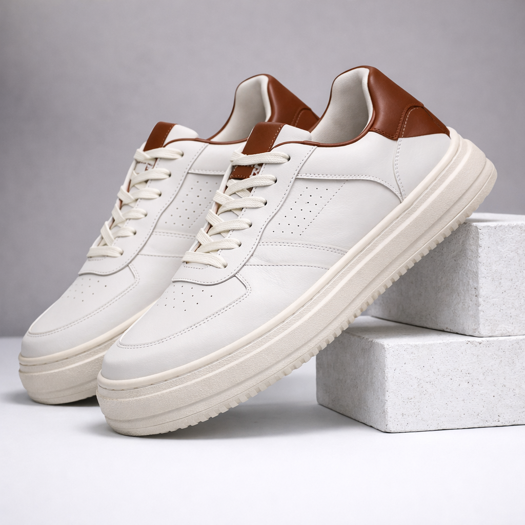 Ambrose | Premium Leather Lace-Up Sneakers