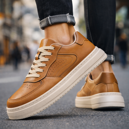 Ambrose | Premium Leather Lace-Up Sneakers