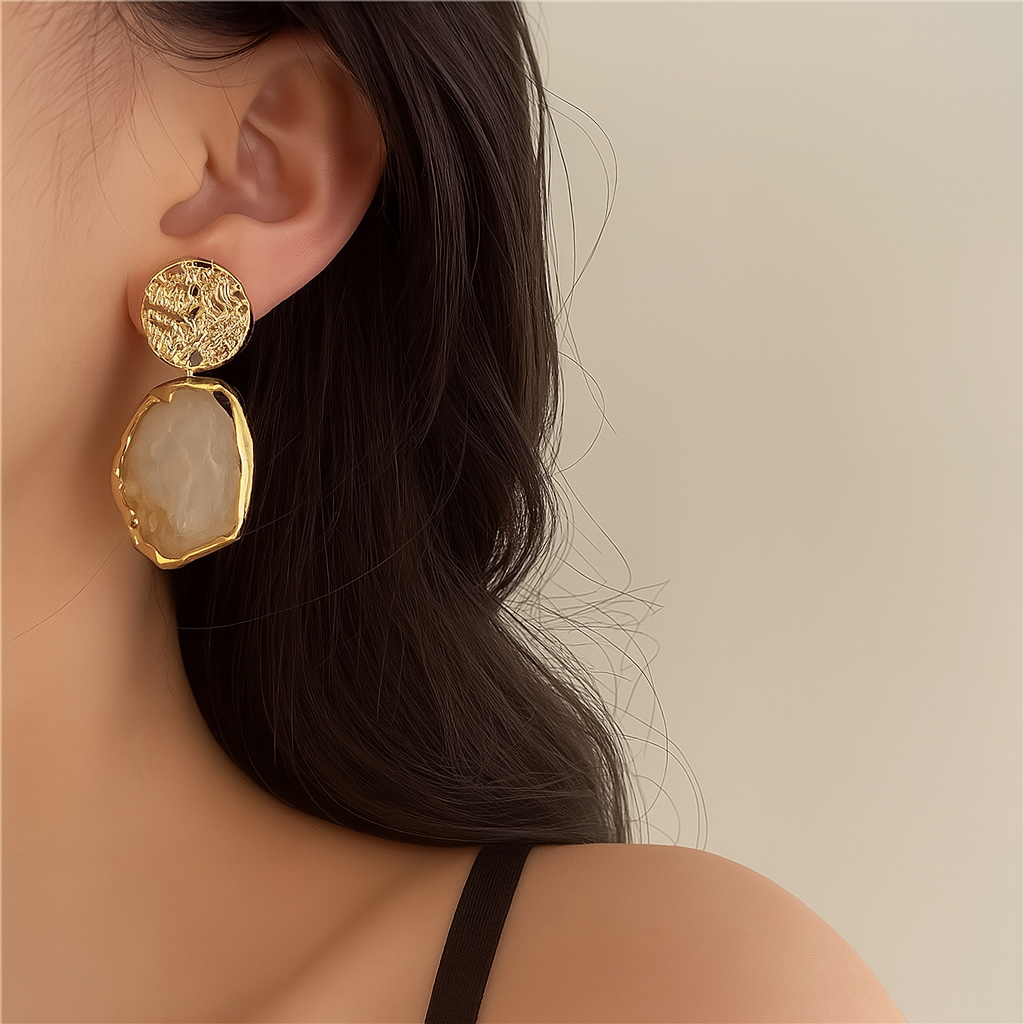 Renata | Elegant Resin Statement Earrings