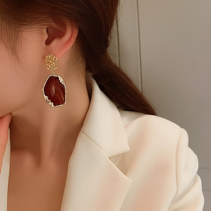 Renata | Elegant Resin Statement Earrings