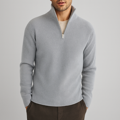 Quentin | Merino Wool Ribbed Turtleneck Sweater