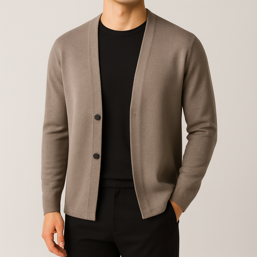 Nico | Tailored Wool Button-Up Cardigan