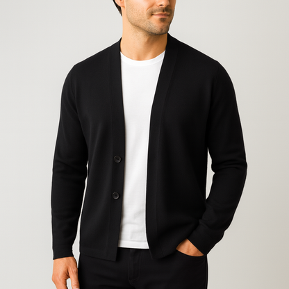 Nico | Tailored Wool Button-Up Cardigan