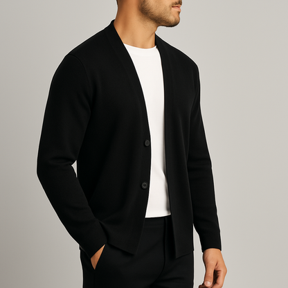 Nico | Tailored Wool Button-Up Cardigan