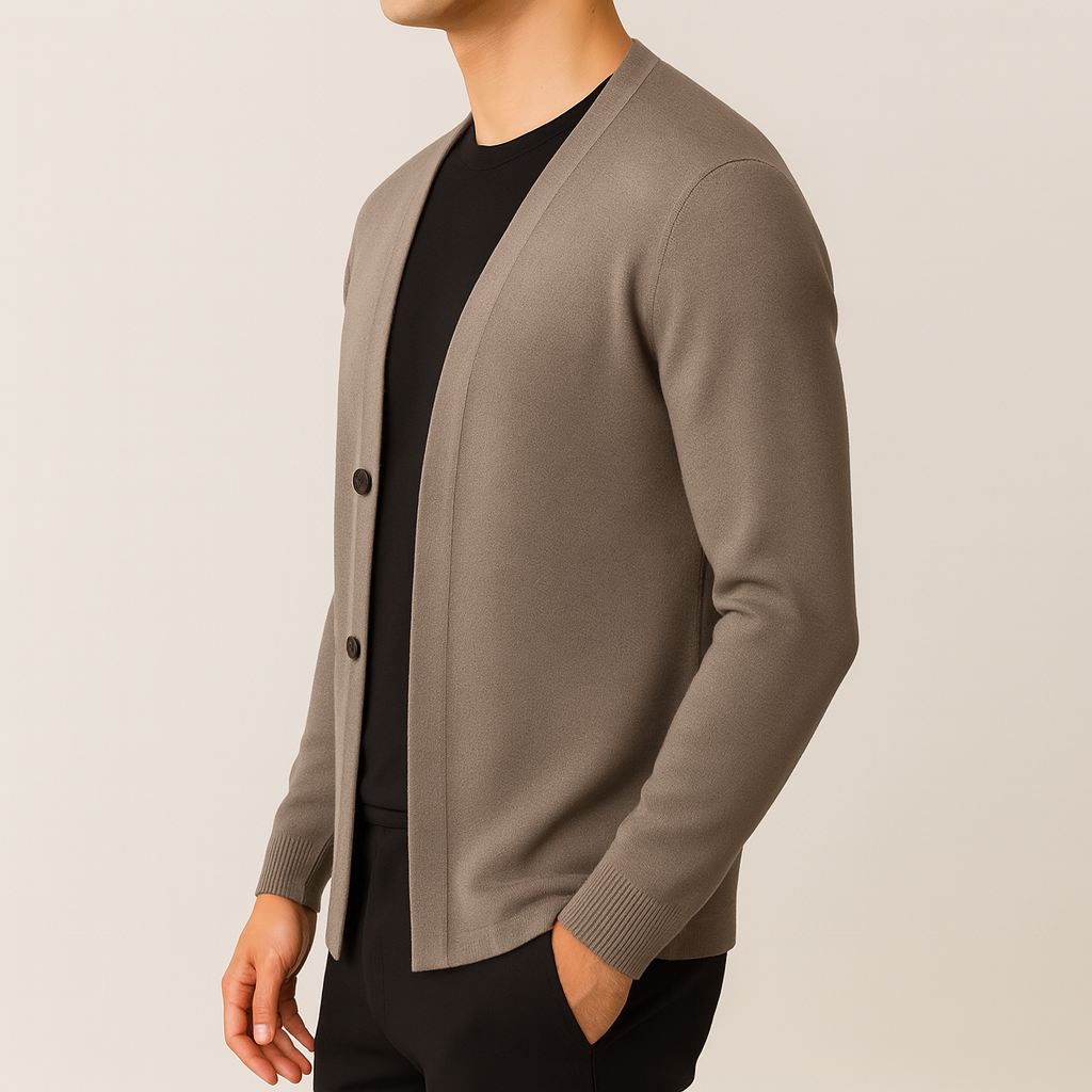 Nico | Tailored Wool Button-Up Cardigan