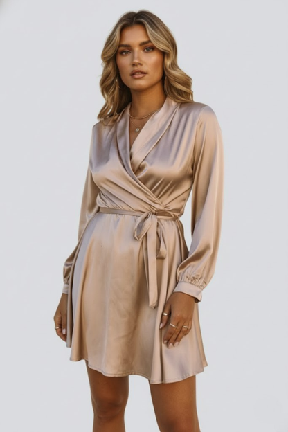 Lila | V-Neck Wrap Mini Dress
