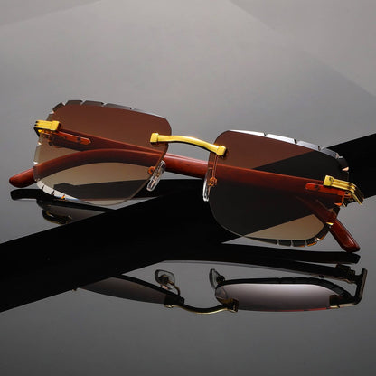 Freya | Napoli Rimless Retro Sunglasses