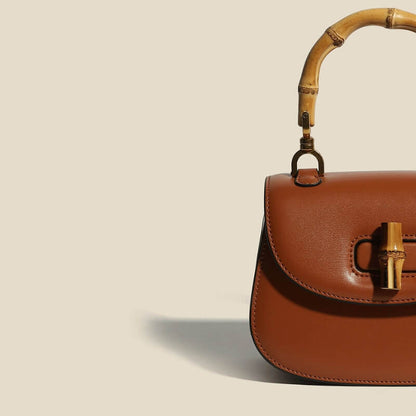Esme | Luxe Leather Bamboo Handbag