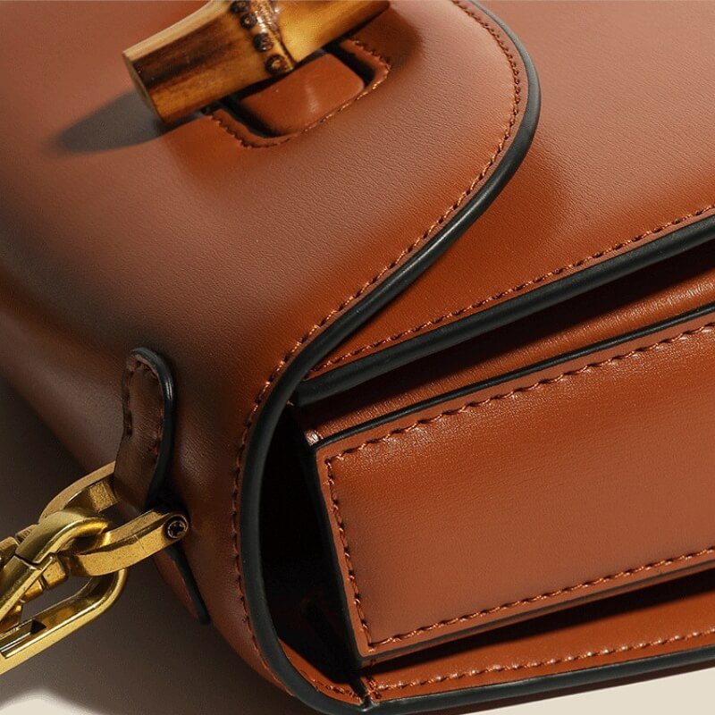 Esme | Luxe Leather Bamboo Handbag