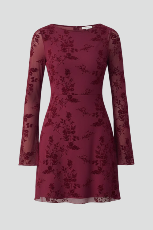 Lila | Floral Mesh Mini Dress