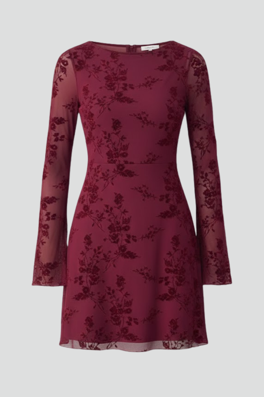 Lila | Floral Mesh Mini Dress