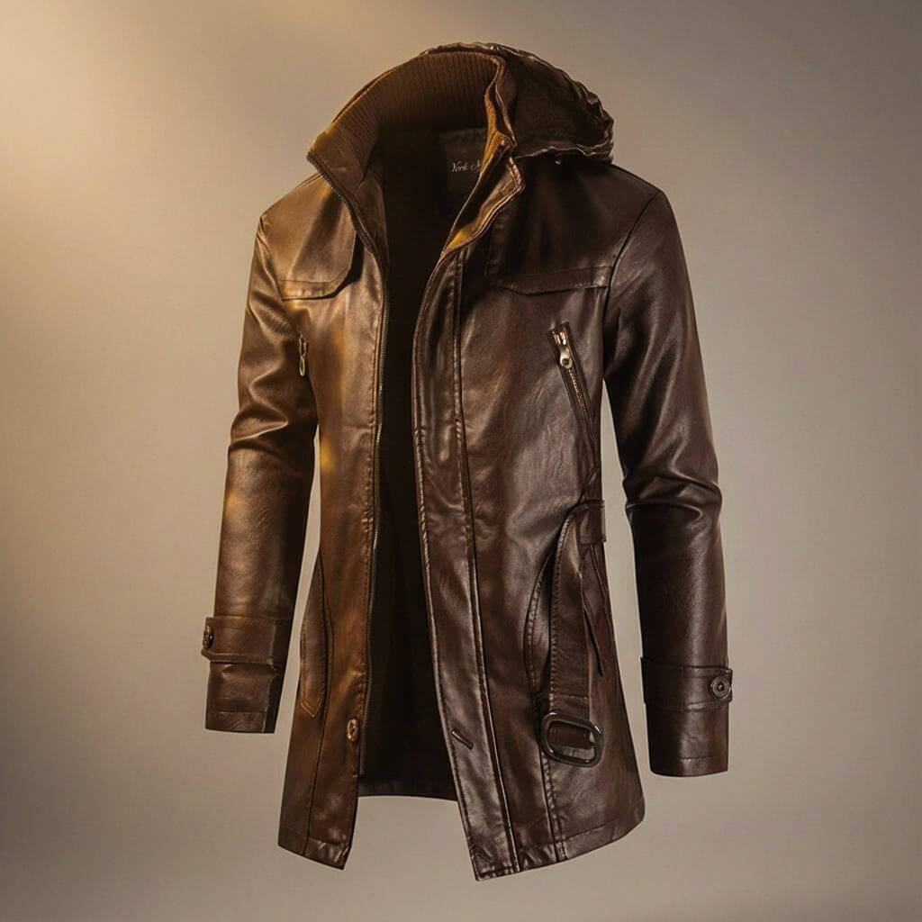 Everett | Legacy Hooded Leather Jacket